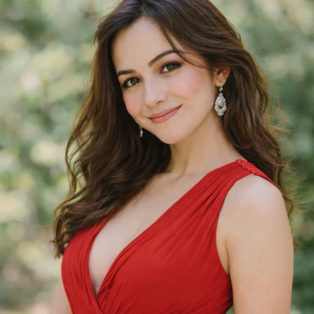 Mother wearing fashionable dress