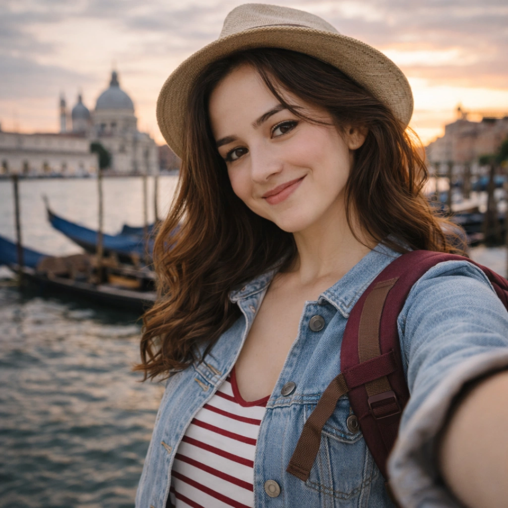 Mother travelling abroad