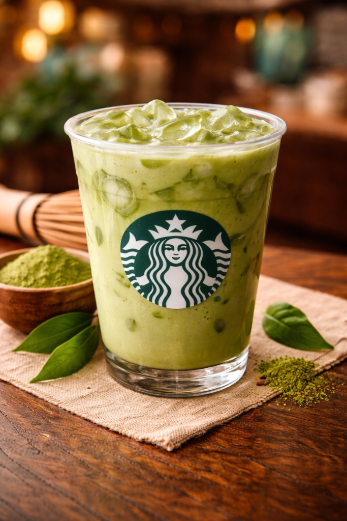 Iced Matcha Latte (Lightly Sweetened)