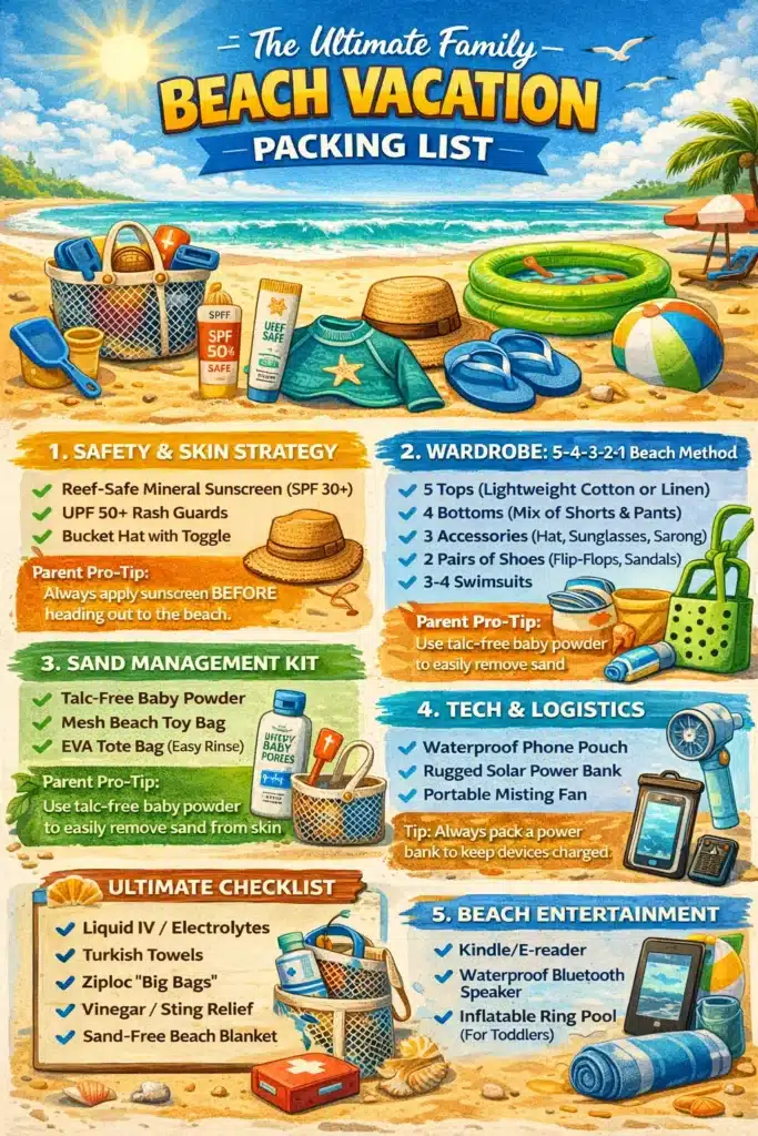 packing list for beach vacation​